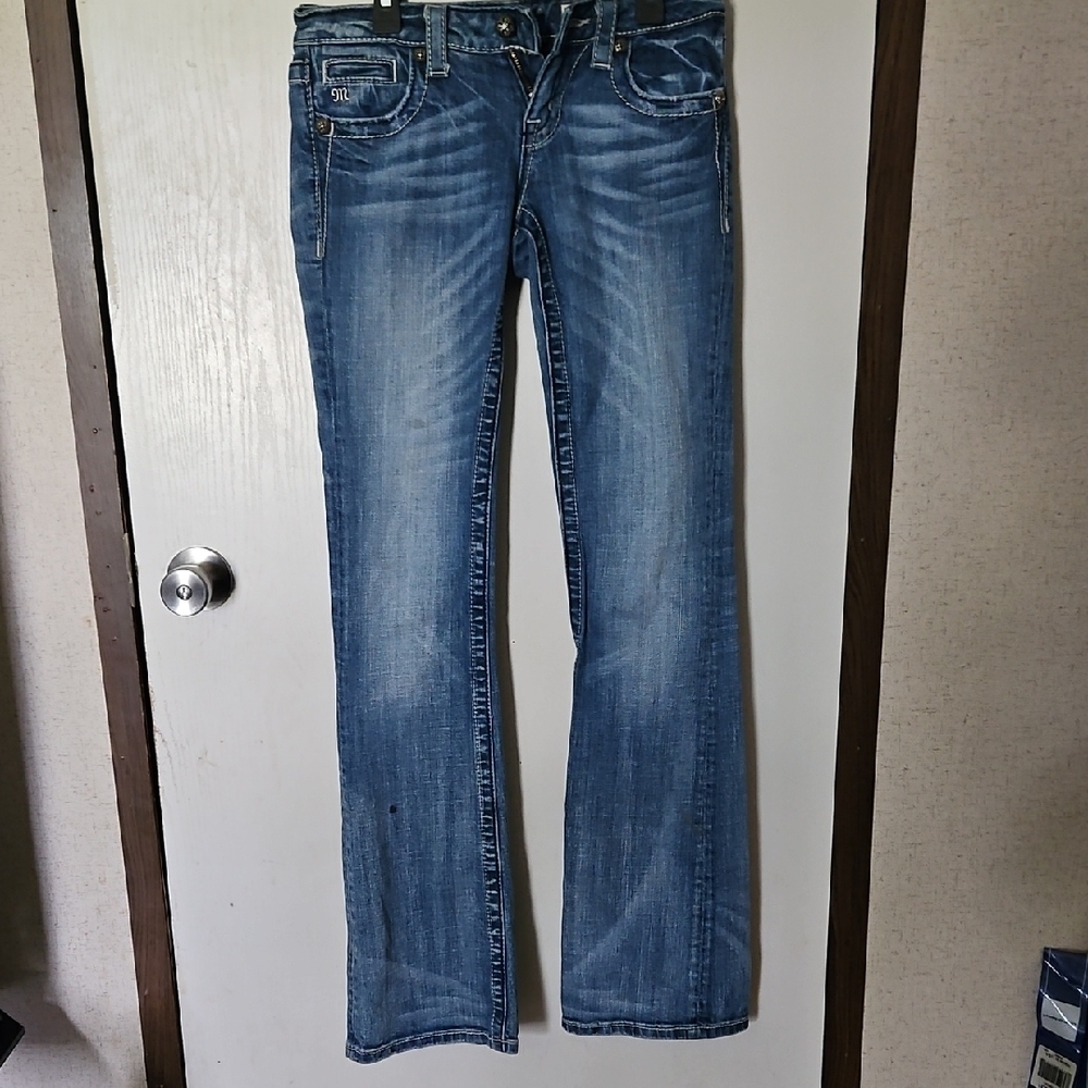 Miss Me Blue Boot Cut Flare Pants